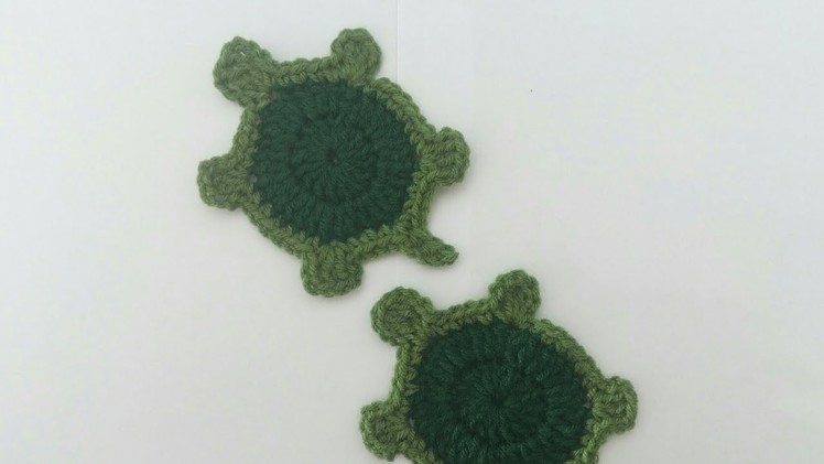 How to Crochet Turtle.Tortoise Applique Tutorial