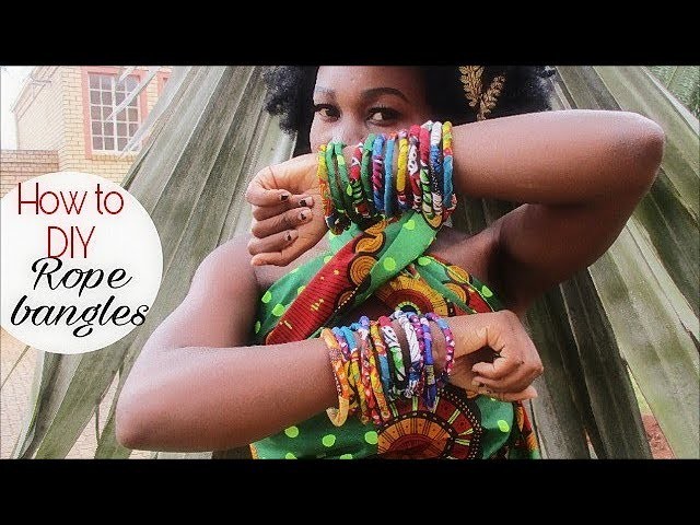 How to DIY ANKARA African print Rope Bangles