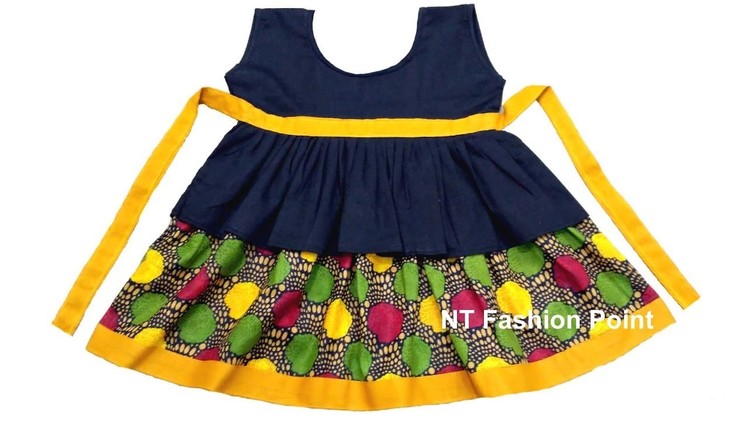 How to learn kid’s summer cotton new born baby simple frock DIY
