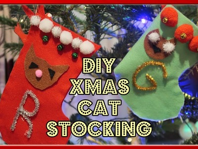 How To Make A Christmas Stocking For Your Cat! DIY Christmas Stocking! Cat Christmas Present