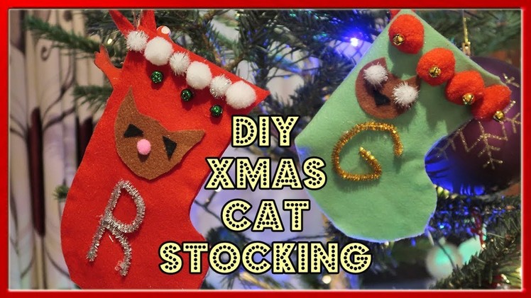 How To Make A Christmas Stocking For Your Cat! DIY Christmas Stocking! Cat Christmas Present