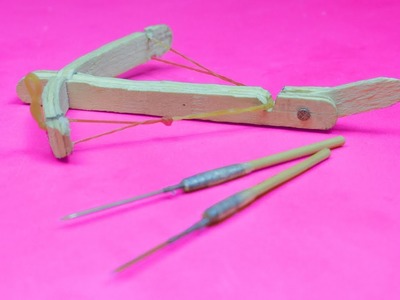 How to make a CROSSBOW from Popsicle sticks How to Make a Mini Crossbow Assassin's Micro Crossbow