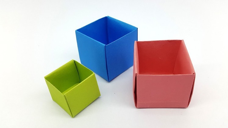 How to make a Paper Box - Origami Box easy making DIY Tutorial