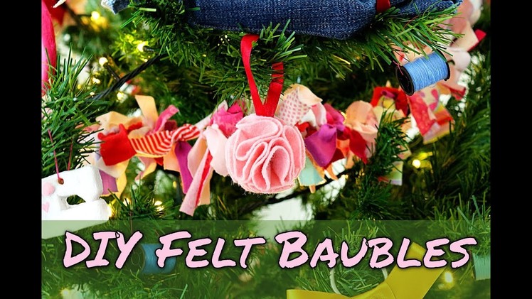 How To Make Christmas Decorations   No Sew DIY Felt Baubles