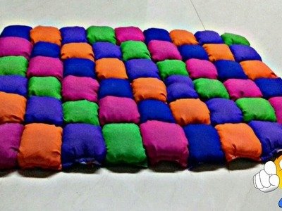 HOW TO MAKE DOORMAT #old cloth recycling.Reuse idea #HOW TO MAKE RUG #web gallery of art #cool diys