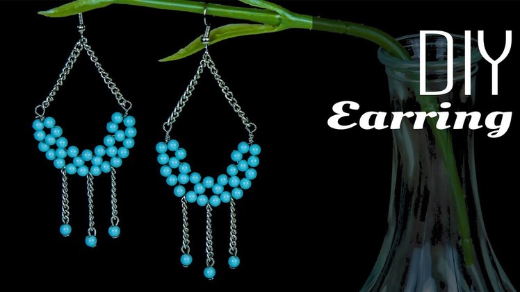 How to make earrings with beads | DIY easy earrings | jewelry tutorials 2017 | Beads art