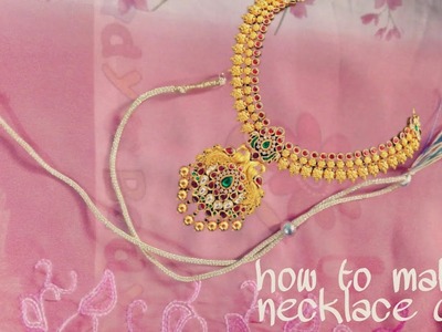 How to make necklace back dori.rope tutorial