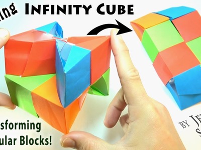 How to Make The Amazing Origami Infinity Cube of Transforming Triangular Blocks!!!