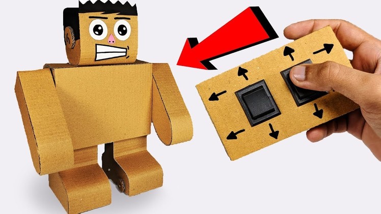 How to make Walking ROBOT from cardboard Easy Science Project DIY