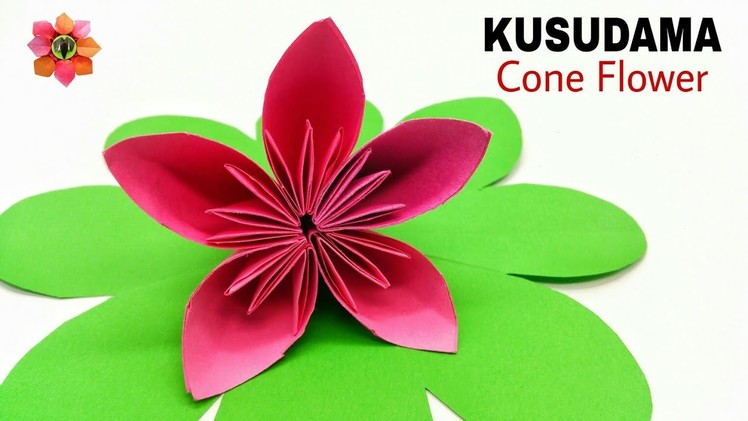 Kusudama Cone Flower - DIY Tutorial - 13