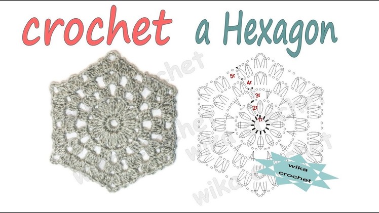 Lace crochet hexagon Crochet pattern Easy crochet How to crochet Wika crochet