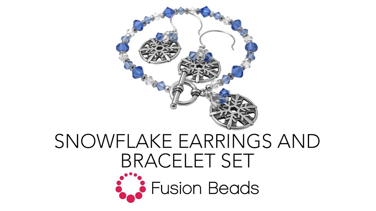 Learn how to create the Snowflake Earring and Bracelet Set by Fusion Beads