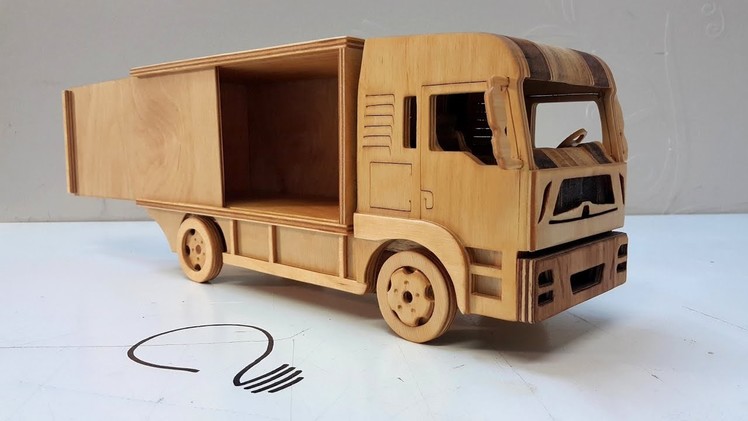 Man 12 Ton Truck -  Wooden Car Model