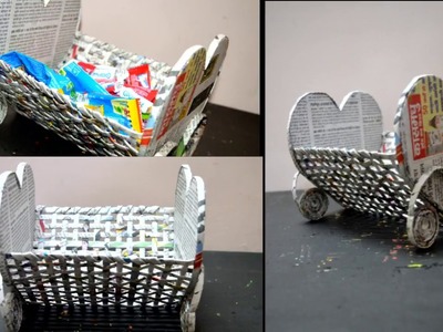 Newspaper Diy : Best Out Of Waste Newspaper | Table Center Piece Made By Newspaper