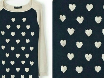 Party wear Sweater.Hearts Design.Requested Video.Sweatshirts Design:Design-93