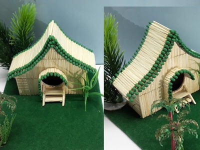 Recycling Art and Crafts :DIY Matchstick Fairy House Showpiece