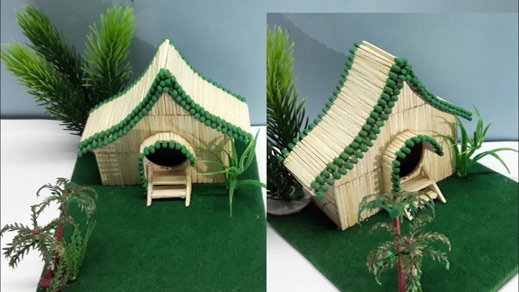 Recycling Art and Crafts :DIY Matchstick Fairy House Showpiece