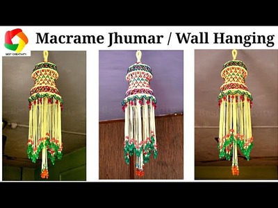 Simple Macrame Jhumar | Macrame Wall Hanging | Wall Hanging DIY | New Design