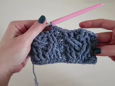 Single plaited cable stitch in crochet