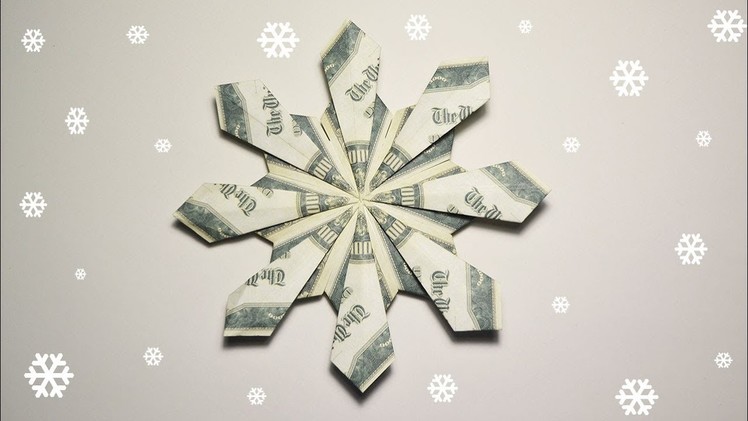 Super Easy Money Snowflake Origami Dollar Tutorial DIY