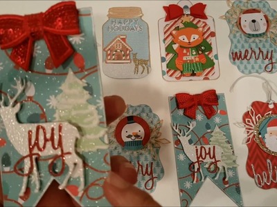 TBT Christmas Tags plus Altered Crystal Light Container by Rosa Gomez