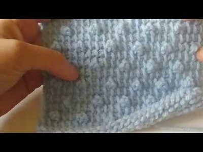 Tunisian Crochet Popcorn or Bobble Stitch