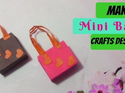 Tutorial Mini Paper Bag Making at Home Simple and Easy diy Fancy Bag  || Crafts Design