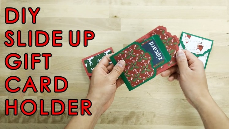 [Tutorial + Template] DIY Slide Up Gift Card Holder