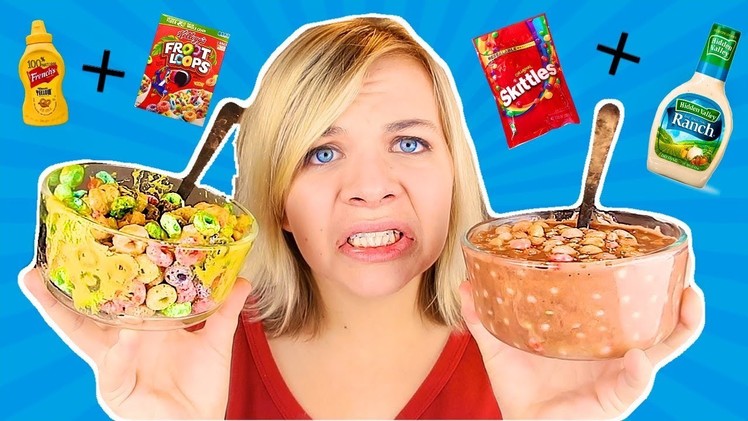 WEIRD Food Combinations People LOVE! *RANCH AND SKITTLES* Eating Gross DIY Foods Candy!. SoCassie