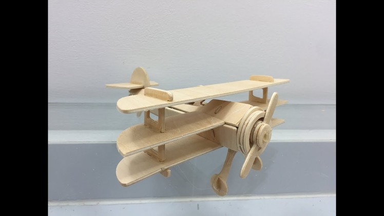 3D Woodcraft Construction Kit DIY, How to Assembly the Wooden Sopowith Triplane