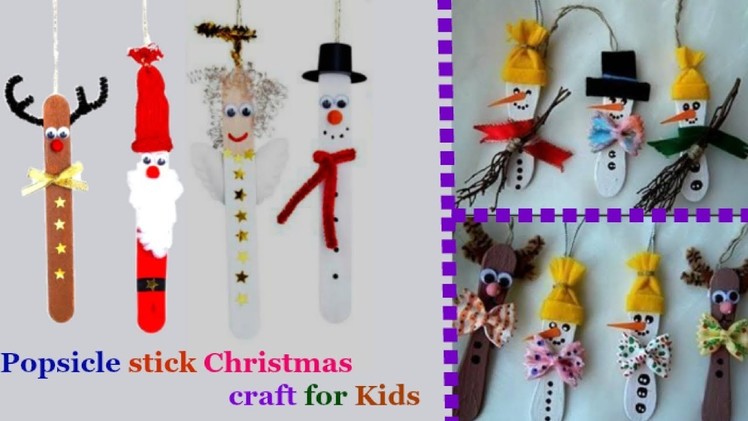 4-Easy Popsicle Sticks Christmas craft for kids | Christmas craft -diy