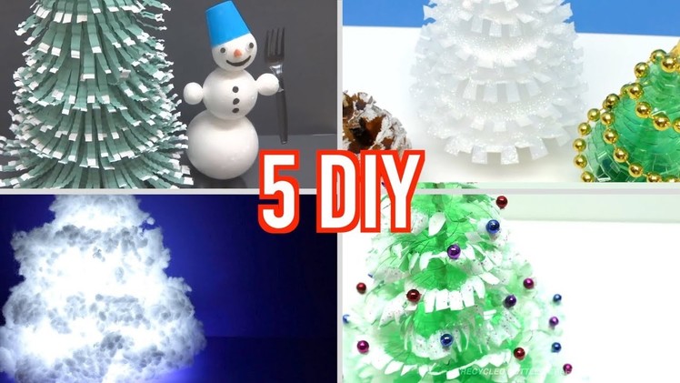5 DIY Christmas Trees from Plastic Bottles - Art and Craft Ideas