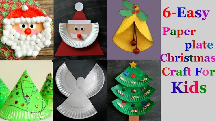 6-Easy paper plate Christmas craft Ideas for kids ( part 2 )