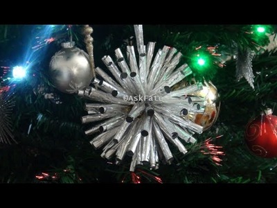 Aluminum Foil Christmas Tree Ornaments - DIY