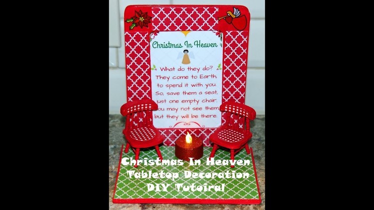 Christmas in Heaven DIY Craft with supplies from Dollar Tree, Walmart and Hobby Lobby