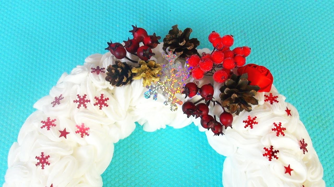 Christmas Recycled Decoration CHRISTMAS WREATH DIY crafts for Christmas ART and CRAFTS FOR KIDS