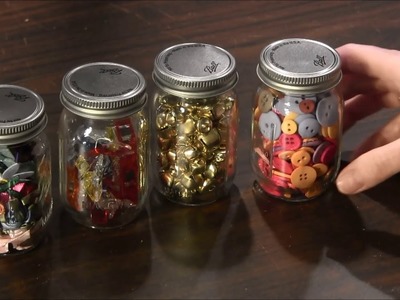 Craft Storage Tip - Mini Mason Jars