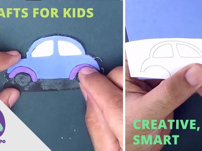 Crafts For Kids #2 Making Colored Car Cut and Paste for Kids