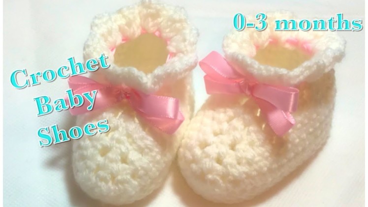 Crochet baby booties or baby shoes for 0-3 months baby fast and easy to do #104