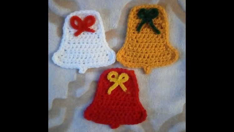 Crochet Christmas Bell Ornament Garland Gift Tag Pattern
