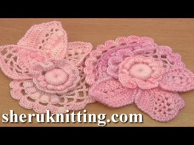 Crochet Floral Scrumble Tutorial 4 Part 1 of 2