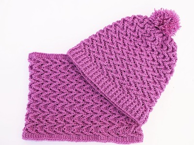 Crochet hat and scarf very easy set DIY
