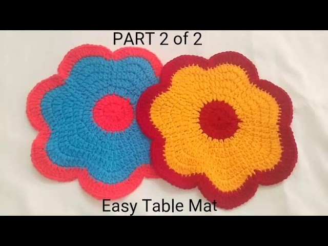 Crochet Thalposh| Hindi| Dishcloth| Easy Table Mat| Part 2| Dishcloth| थालपोश| क्रोशे हिंदी | Vinkam