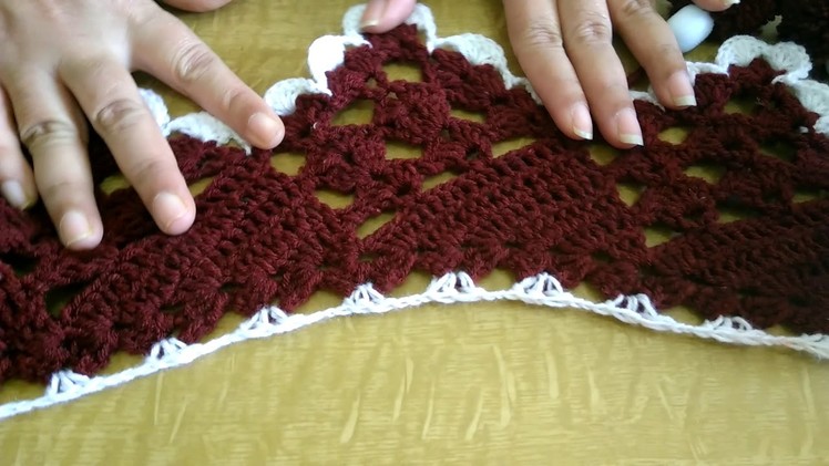 Crochet work#making door hanging#toran design from wool#in marathi#part 2#क्रोशाविणकाम तोरण प्रकार 1