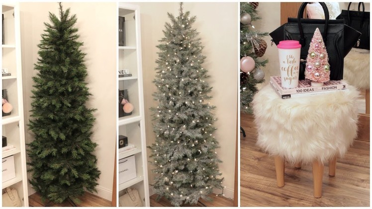 Decorating For Christmas - DIY Snowy Christmas Tree + Christmas Decor