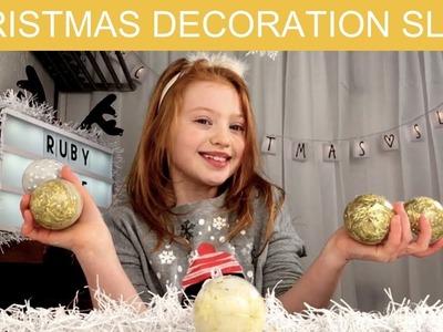 DIY Christmas Decoration Slime | TInsel Slime | Slime Baubles | Ruby Rose Uk