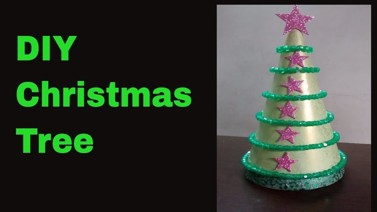 DIY Christmas.Xmas Tree from Bday cap- Kids Christmas.Xmas Fun Activity