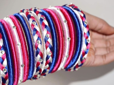DIY CRAFTS | How to Make Silk Thread Braid Bangle | Braid Design | Girlish Look | ARZOO VLOGS