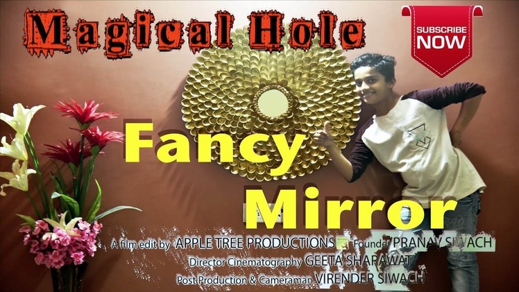 DIY  Fancy Mirror with Plastic Spoons Room Decor || Magical Hole