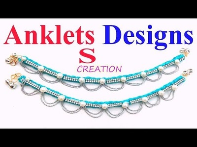 DIY!! How to make silk thread anklets at home | silk thread anklet| tutorial you can do easy&simple